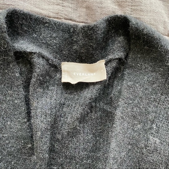 EUC Everlane Oversized Alpaca Cardigan - Heathered Black - Size M - Picture 5 of 6